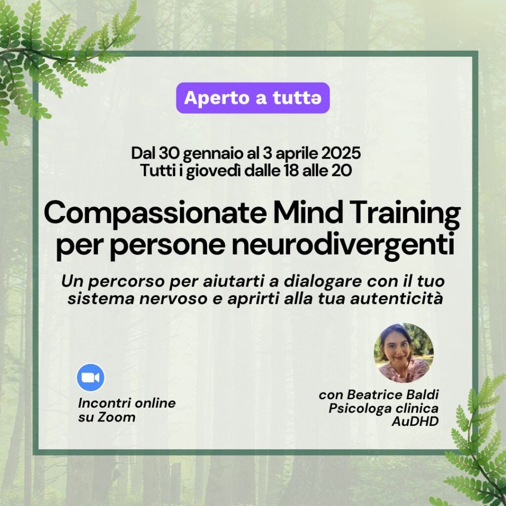 Compassionate Mind Training per persone neurodivergenti-