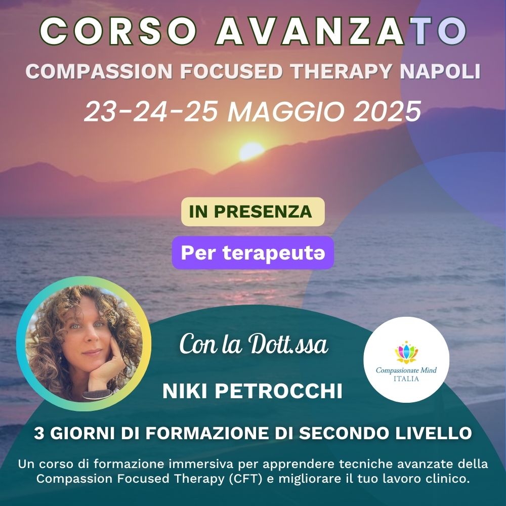 Locandina del Corso Avanzato di Compassion Focused Therapy in Presenza a Napoli