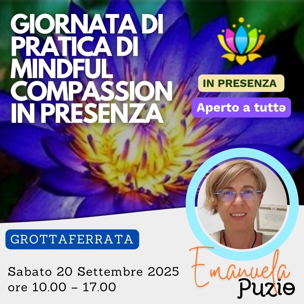 20 Settembre 2025-Giornata di pratica di mindful compassion in presenza a grottaferrata-